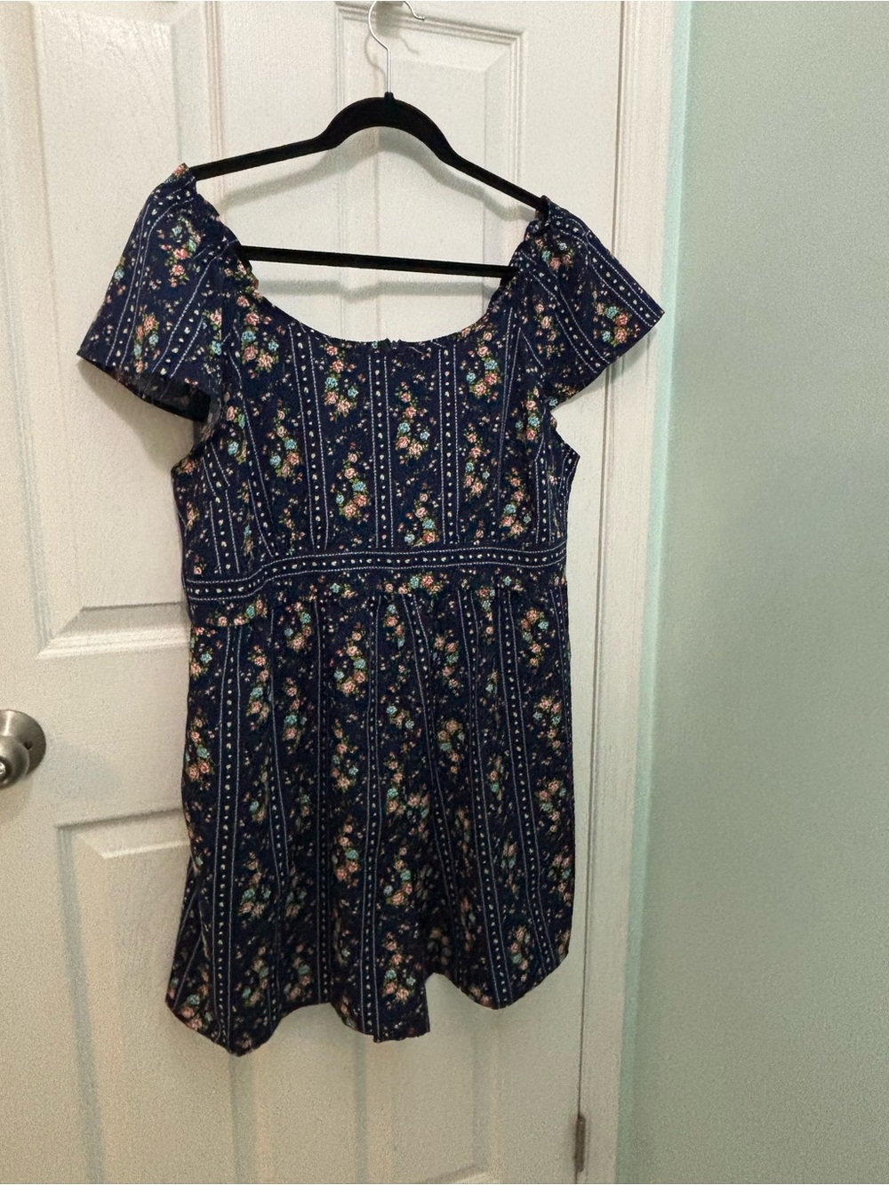 Navy Floral Romper